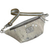 XL off-white and silver vintage calf-hair leather belt bag