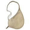 Beige alligator-print and gold leather flaski L