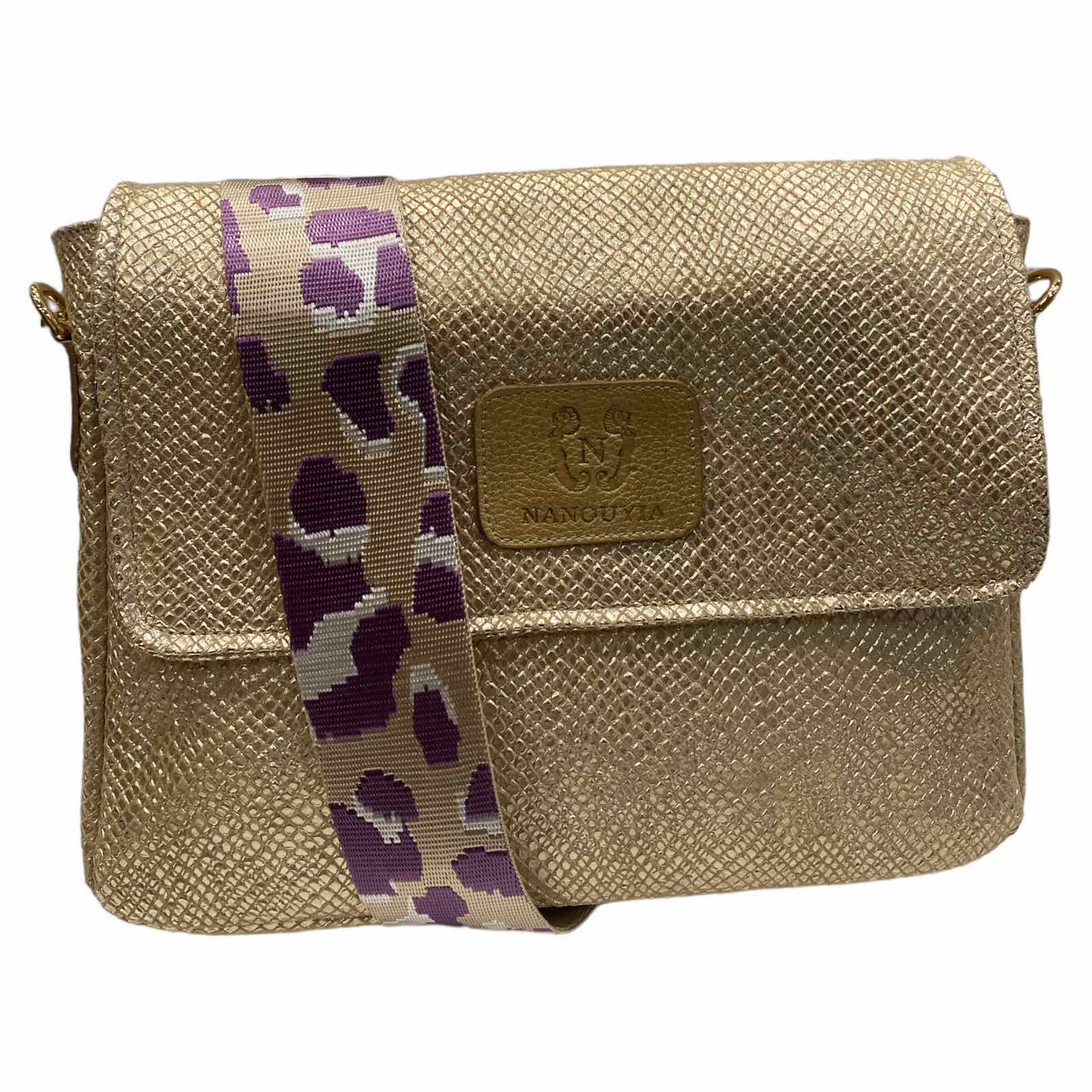 Mandy. Gold matte leather limited edition bag