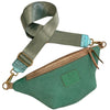 Turquoise calf-hair leather belt bag