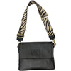 MANDY. BLACK LEATHER STATEMENT BAG