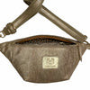 Gold leather belt bag