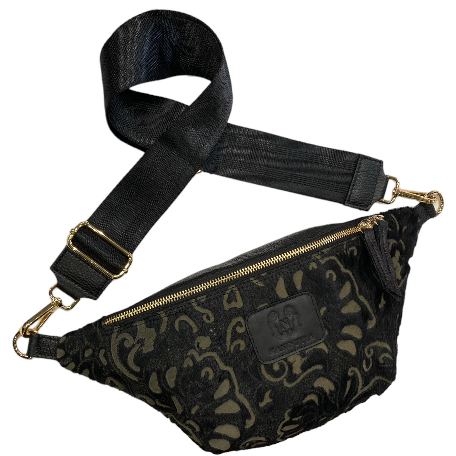 REGULAR. BACK LASER CUT ART LEATHER BELT BAG