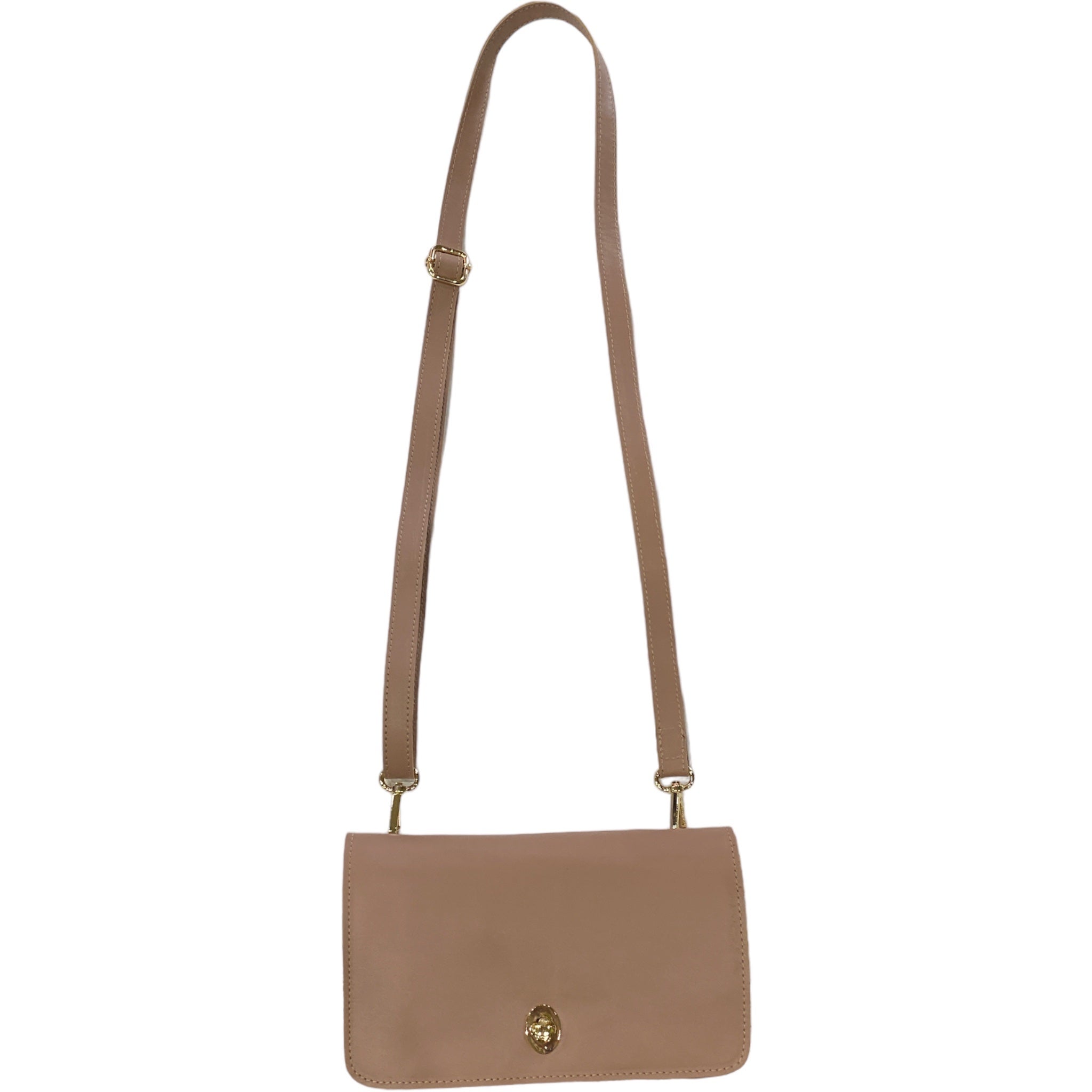 Nude leather multi wallet bag