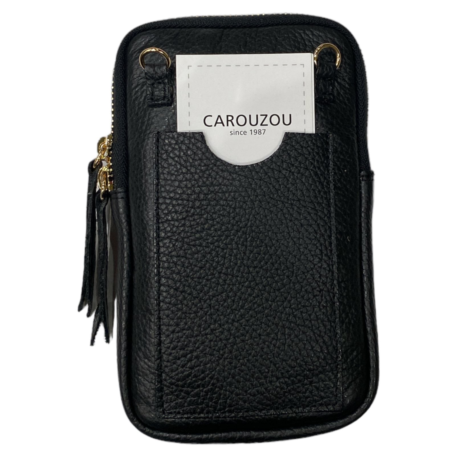 Black chic mobile leather case