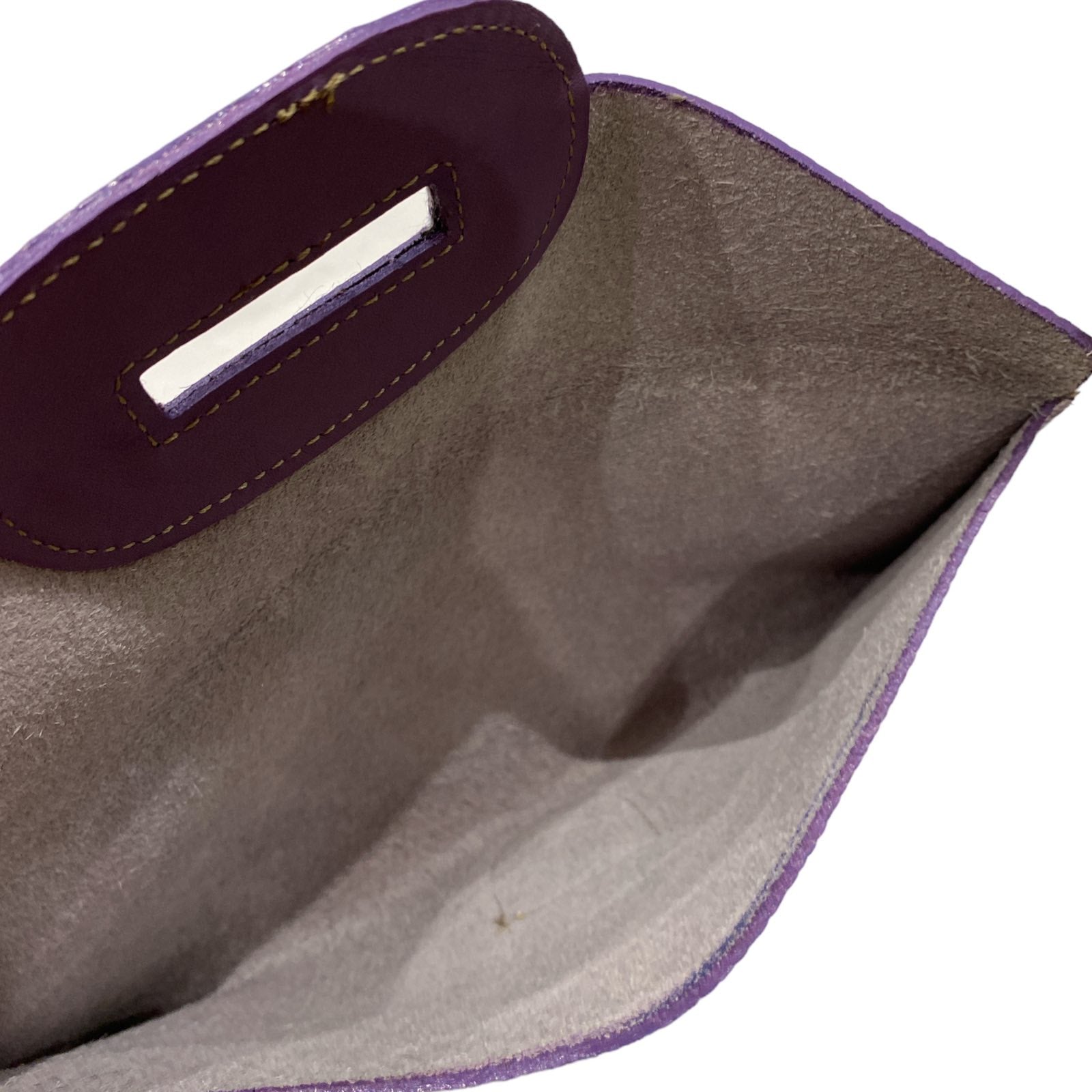 Carouzou porpi L. Lilac leather clutch