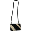 Black and white calf-hair leather multi wallet bag