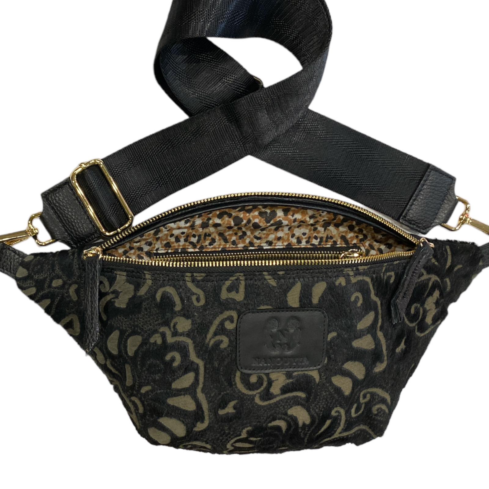 REGULAR. BACK LASER CUT ART LEATHER BELT BAG
