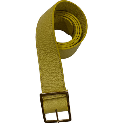 Carouzou yellow leather belt