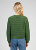 GREEN CARDIGAN WITH GOLD DETAILS