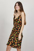 Lime animal-print dress