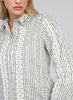 CRYSTAL NECK DETAILS LUXURY SHIRT