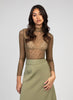 OLIVE GREEN CHIC LACE TOP