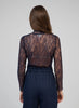 NAVY BLUE CHIC LACE TOP
