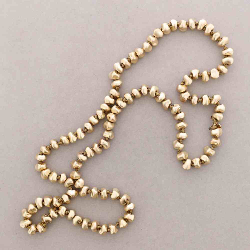 CAMEL GOLD SFYRILATO KNOTS LONG NECKLACE