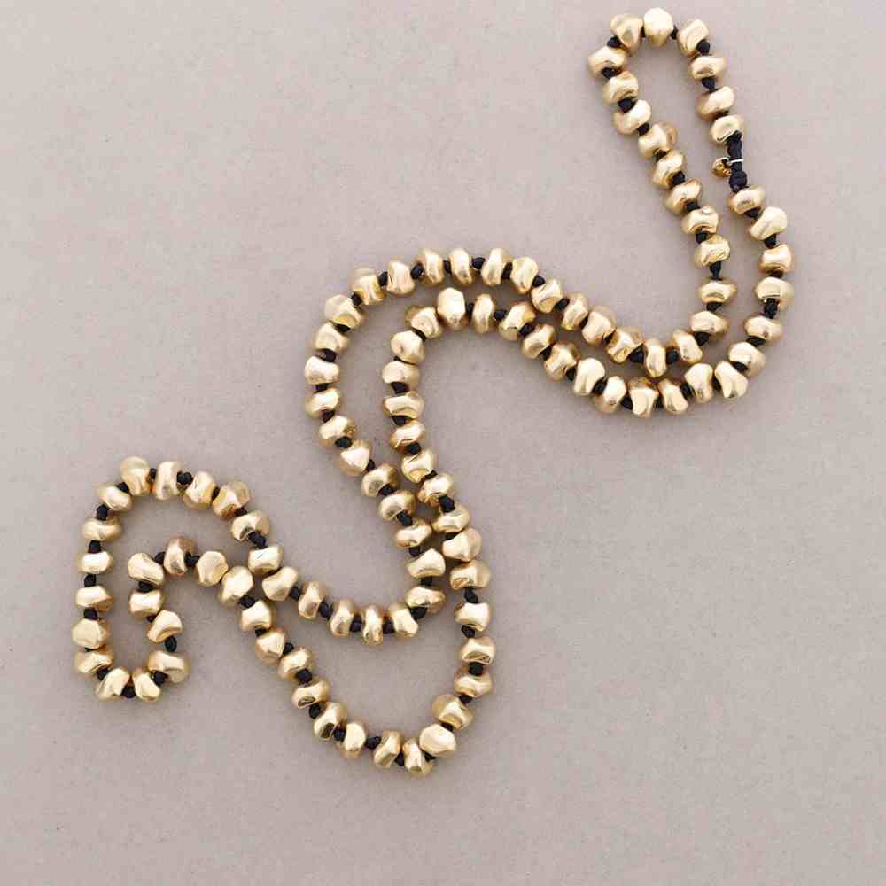 BLACK GOLD SFYRILATO KNOTS LONG NECKLACE