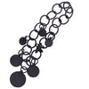 BLACK ART CYRCLES LONG NECKLACE