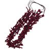 WINE RED ART TEXTIL LONG NECKLACE