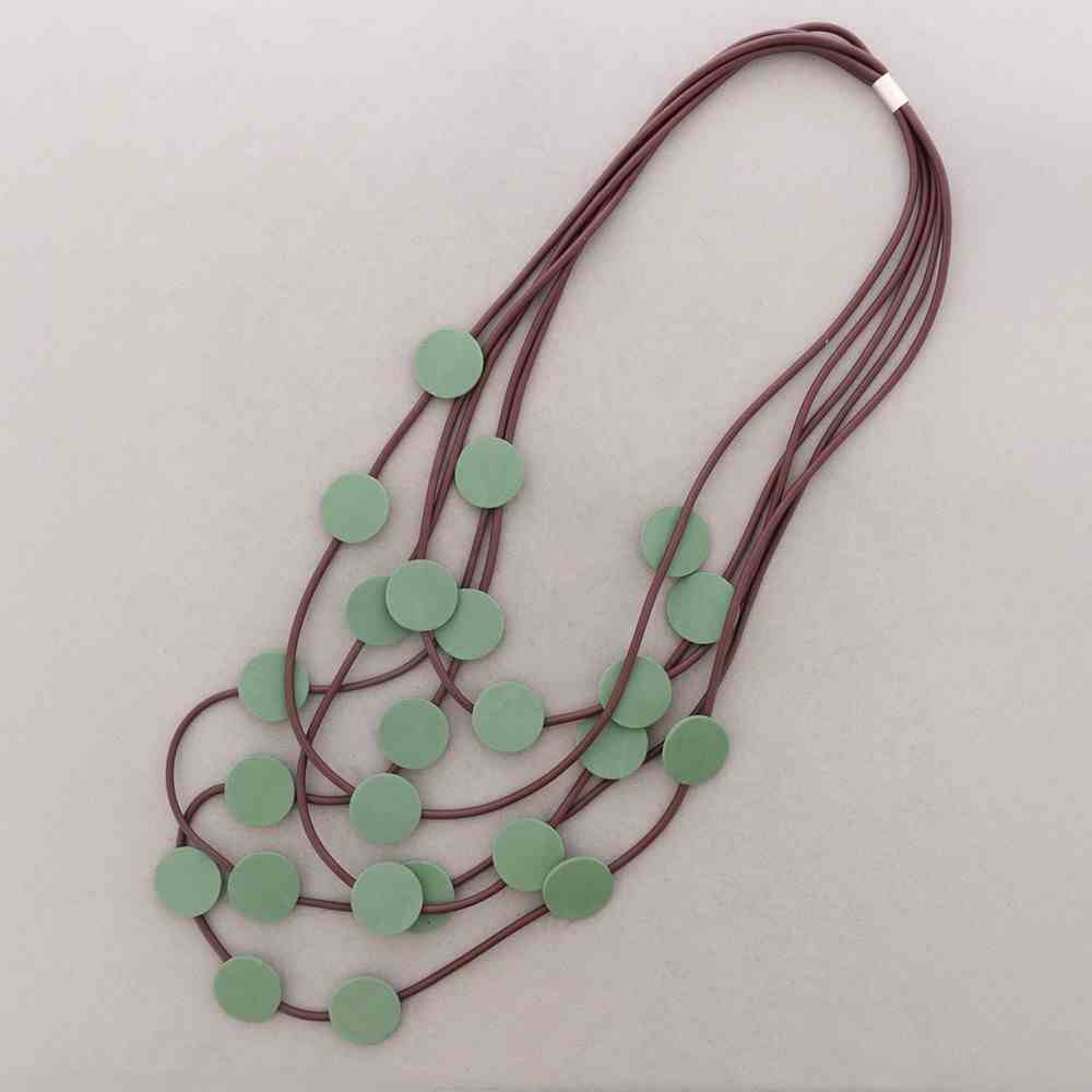 ART CYRCLES LONG NECKLACE IN MANY COLORS