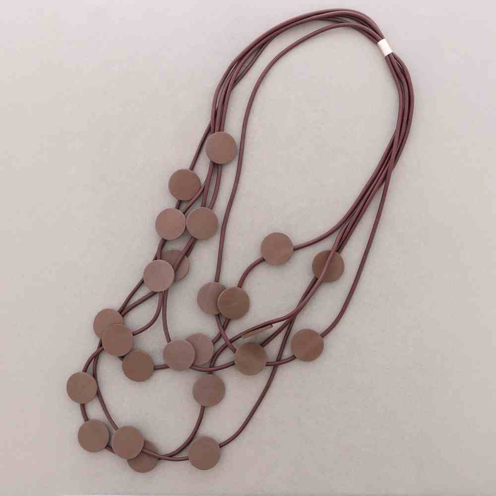 ART CYRCLES LONG NECKLACE IN MANY COLORS