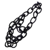 BLACK ART TEXTIL CHAIN LONG NECKLACE