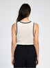 ECRU TANK TOP WITH COLD SUNKISSED DETAILS