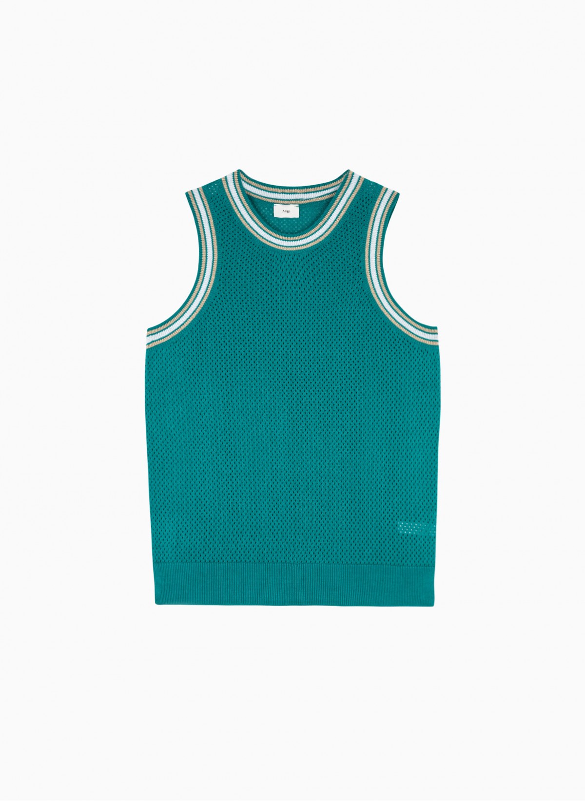 ECRU TANK TOP WITH COLD SUNKISSED DETAILS