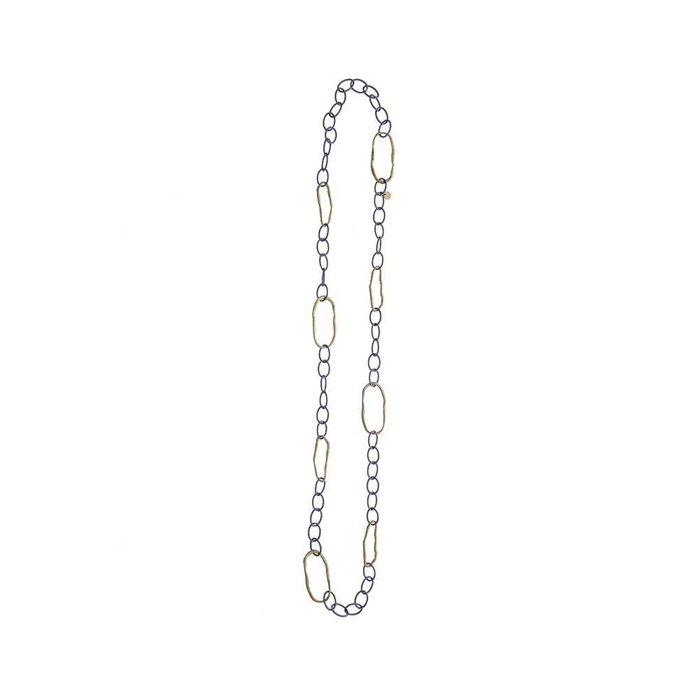 GOLD AND SILVER CHIC SFYRILATO LONG NECKLACE