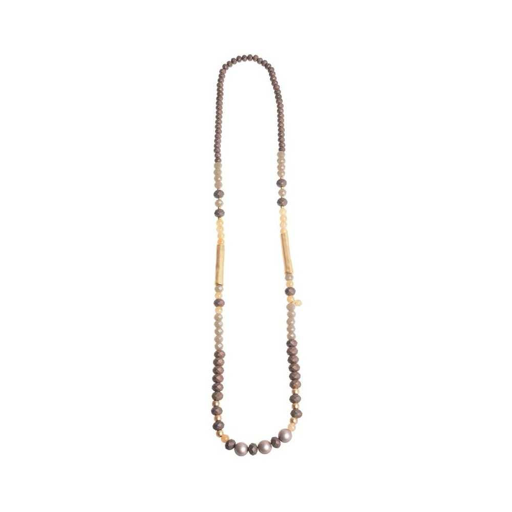 GOLDEN BROWN LONG NECKLACE