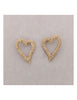 GOLD HEART CRYSTAL STUDS