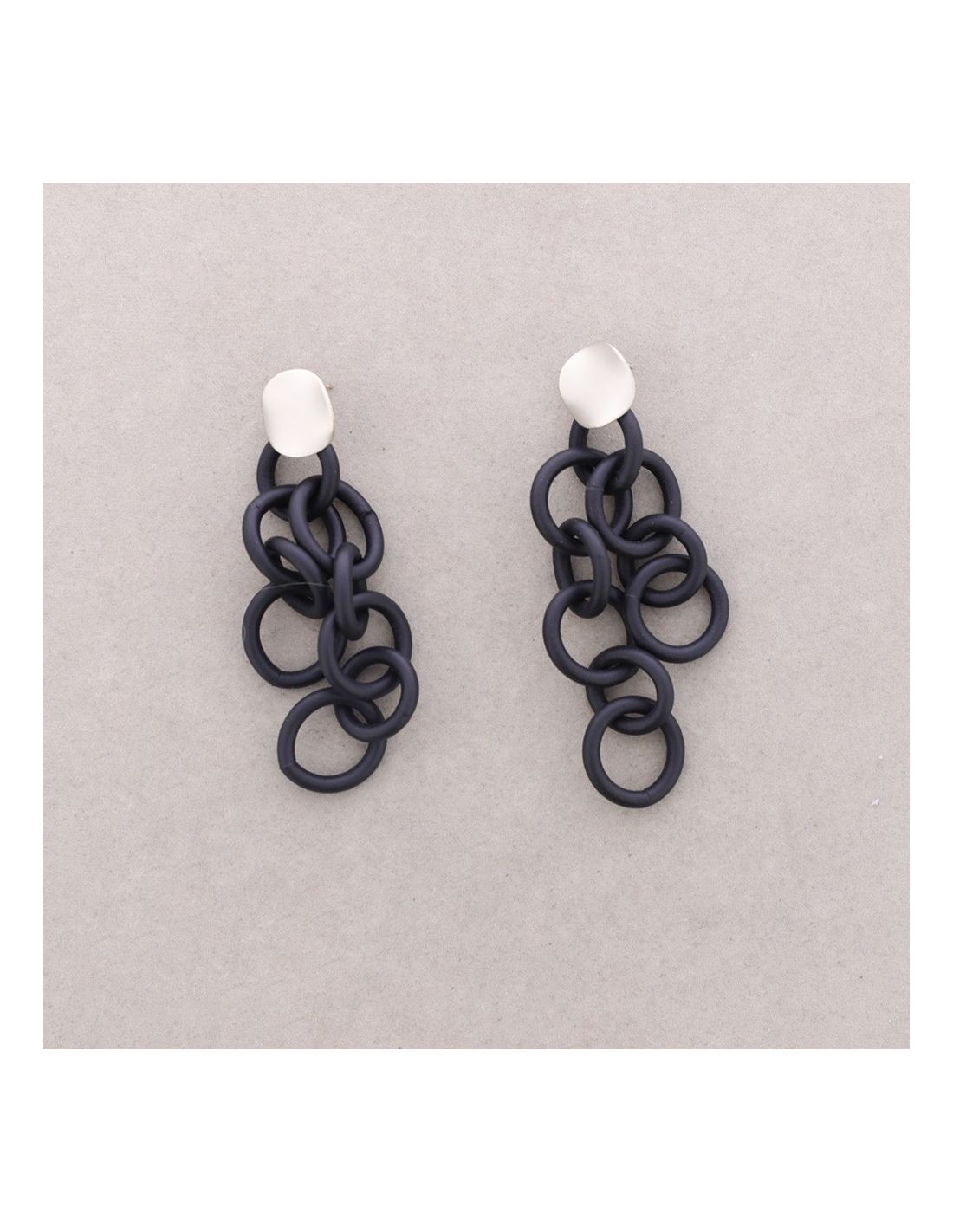 ART RUBBER CHAIN EARRINGS