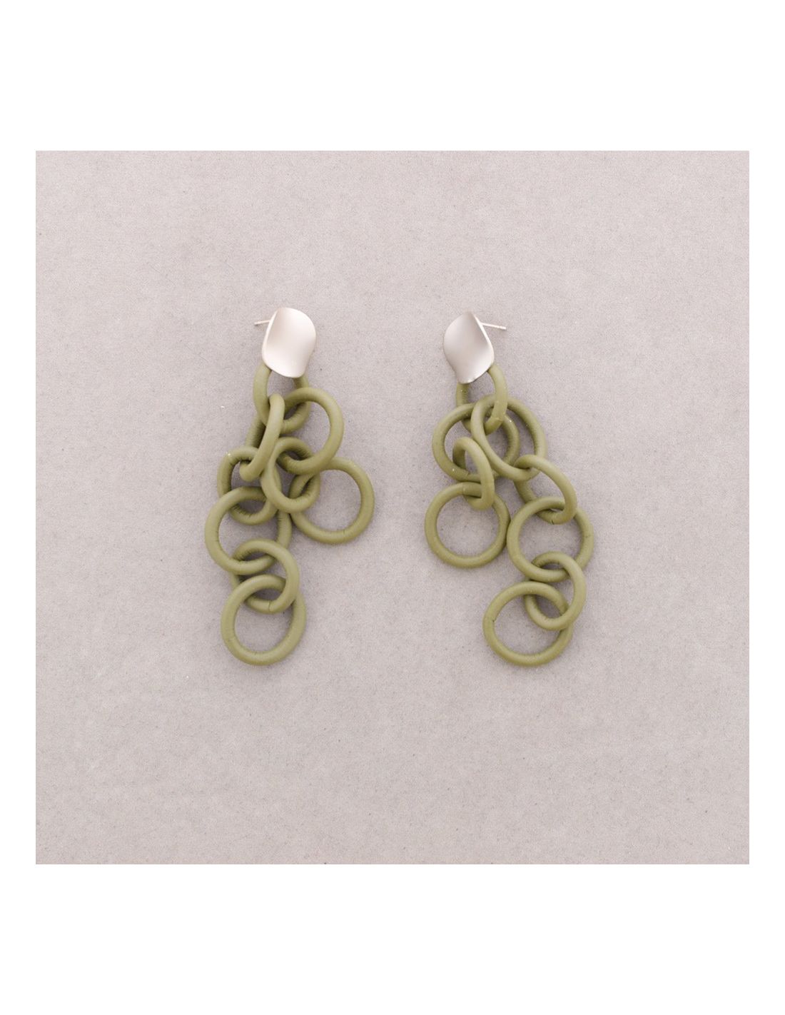 ART RUBBER CHAIN EARRINGS