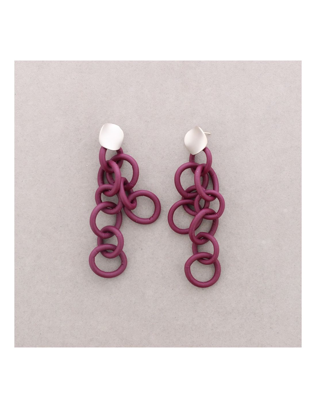 ART RUBBER CHAIN EARRINGS