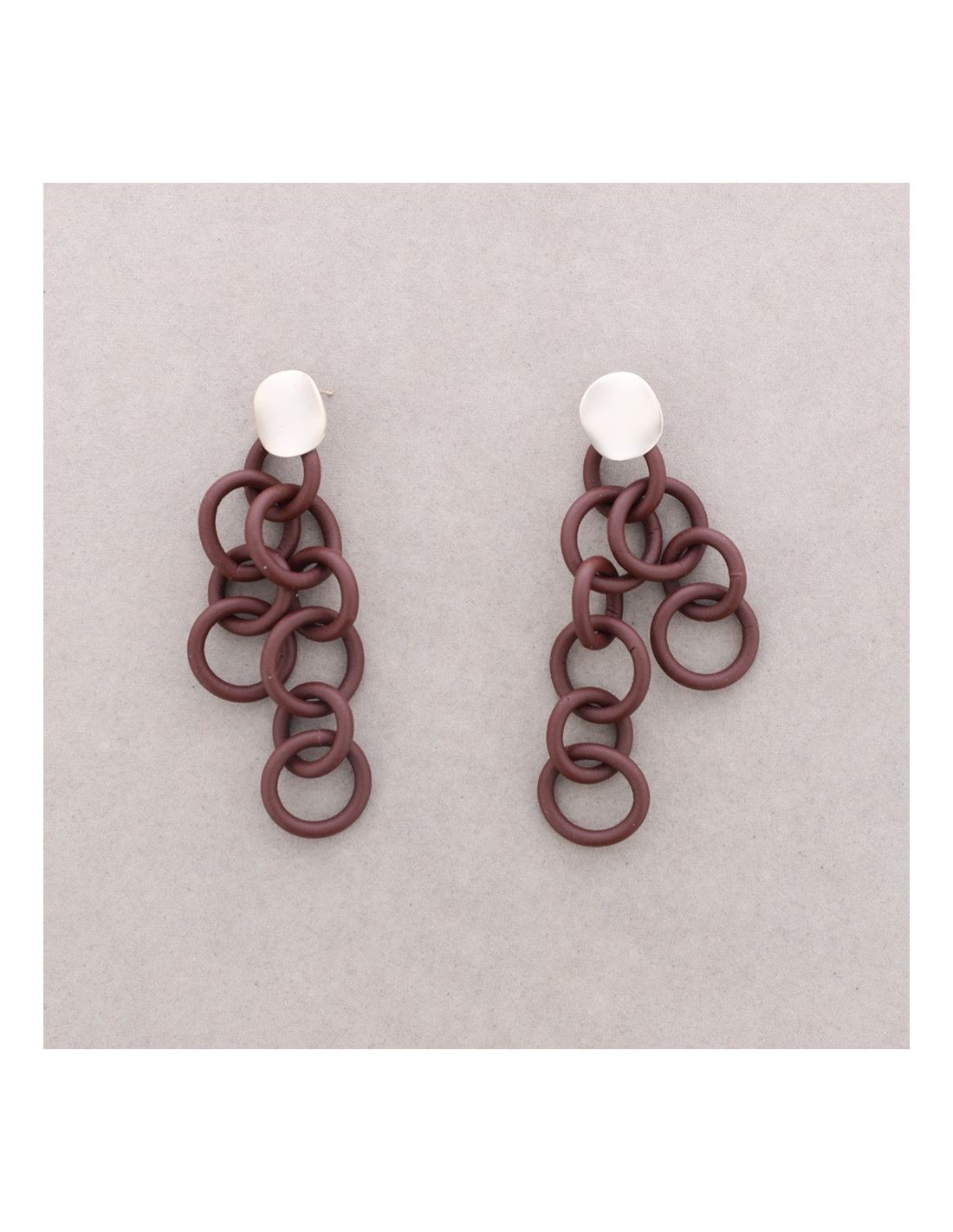 ART RUBBER CHAIN EARRINGS