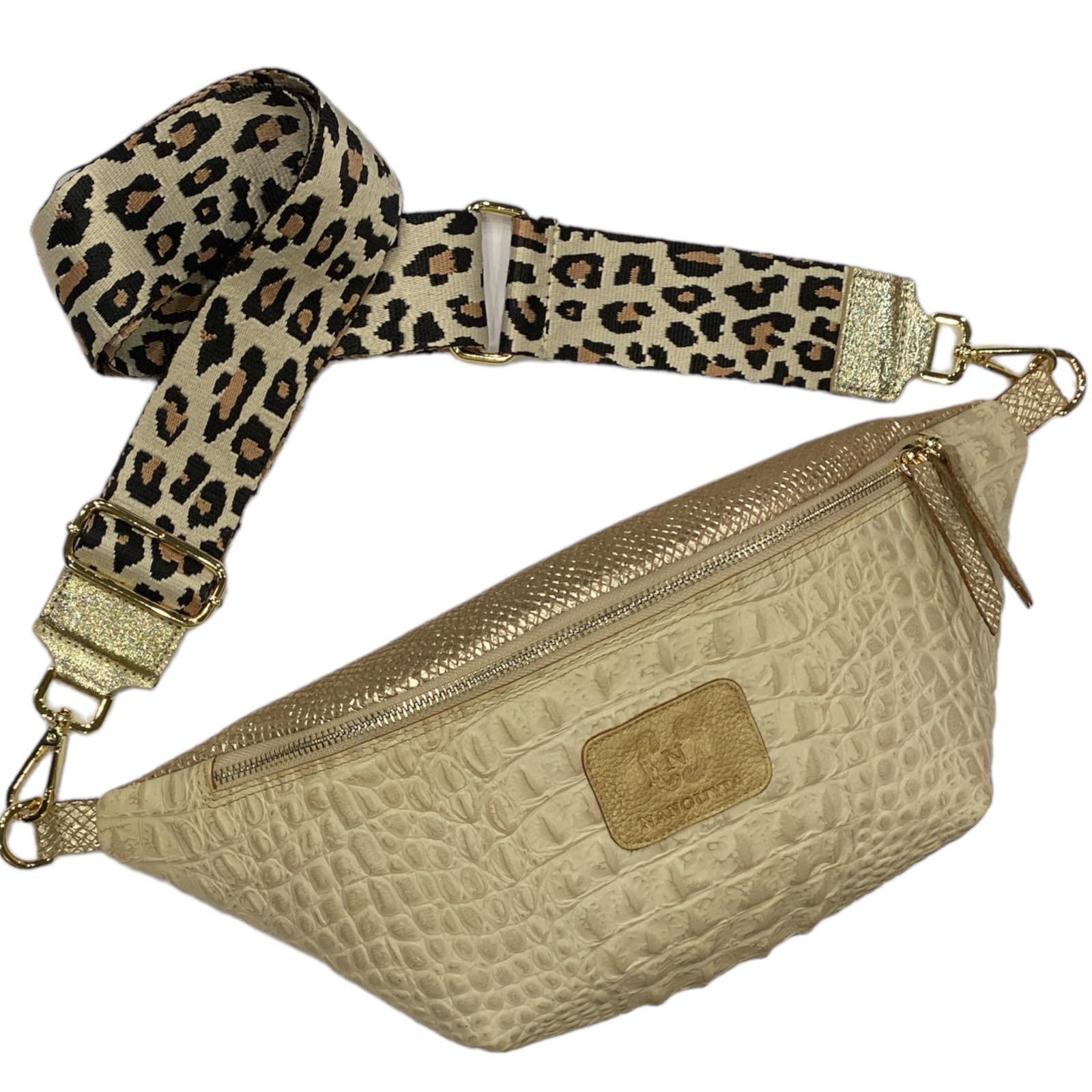XL. BEIGE 3D STATEMENT BELT BAG