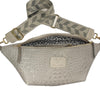 XXL GREY 3D LEATHER STATMENT BELT BAG