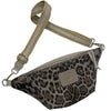 REGULAR.GREY LEO-PRINT ART LEATHER BELT BAG
