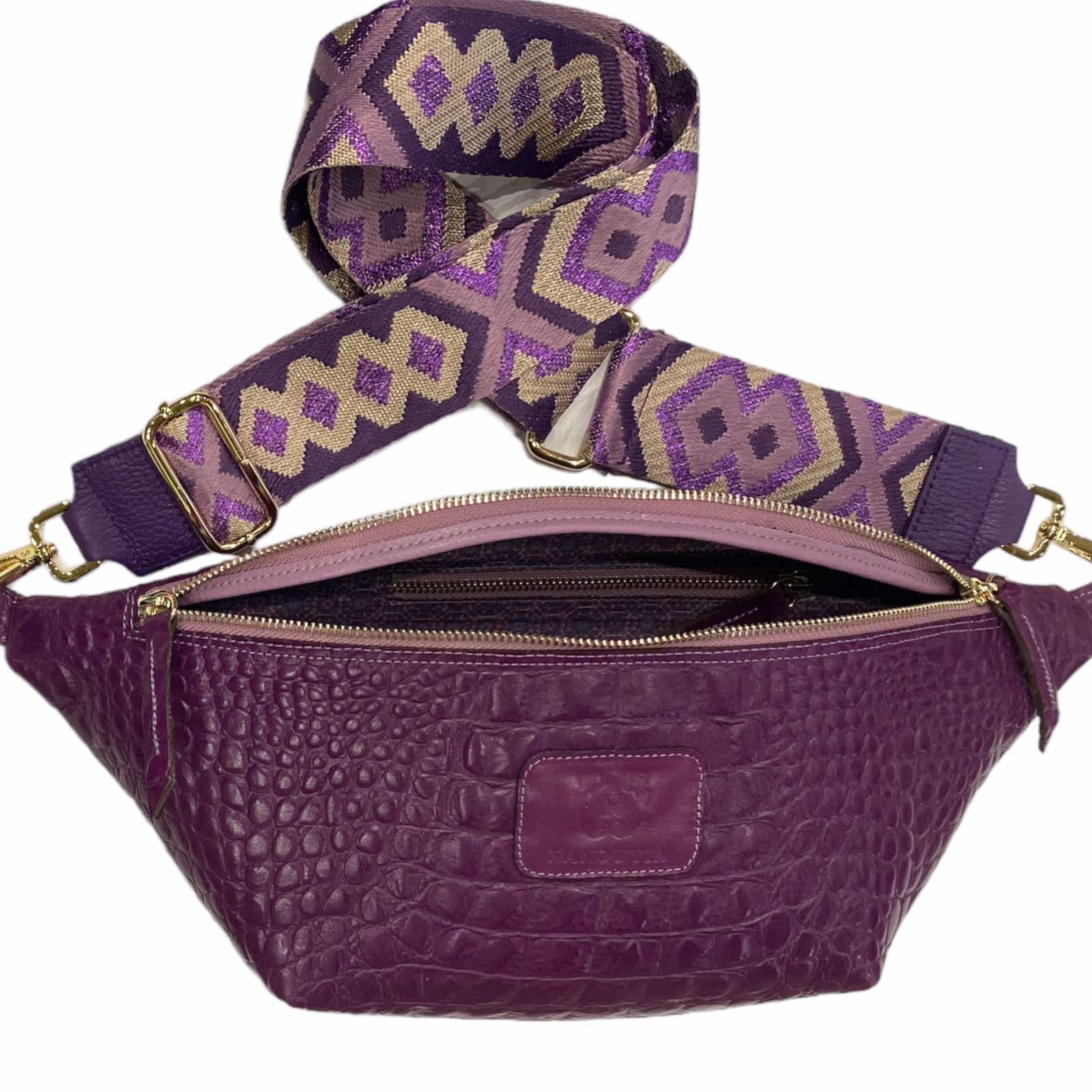 XL MAGENTA 3D FLASH STATEMENT BELT BAG