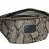 XL GREY SNAKE-PRINT STATEMENT BELT BAG