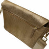 XL MANDY. GOLD STATEMENT LEATHER BAG