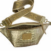 REGULAR. GOLD 3D LEATHER BELT BAG