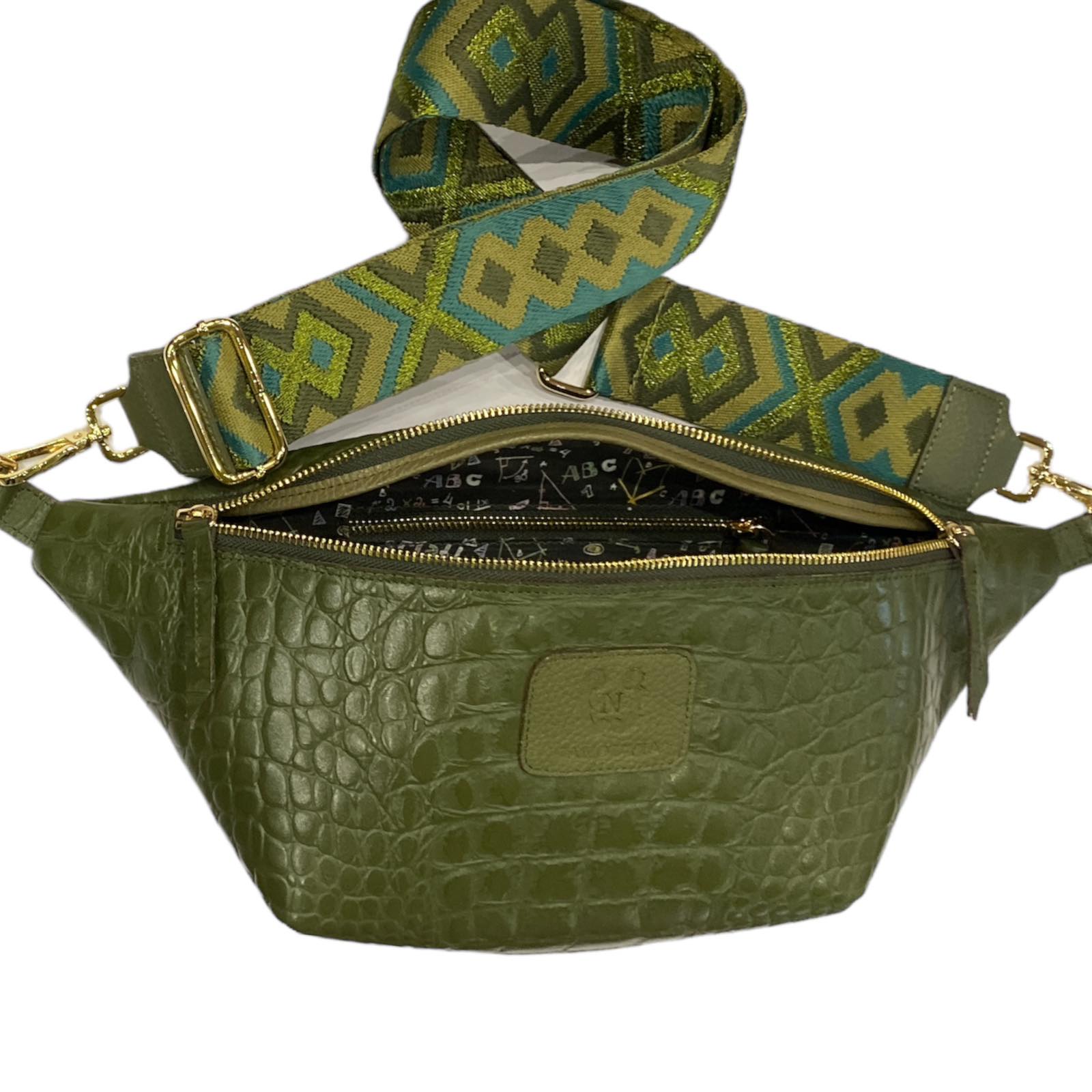 XL OLIVE GREEN 3D STATEMENT BELT BAG