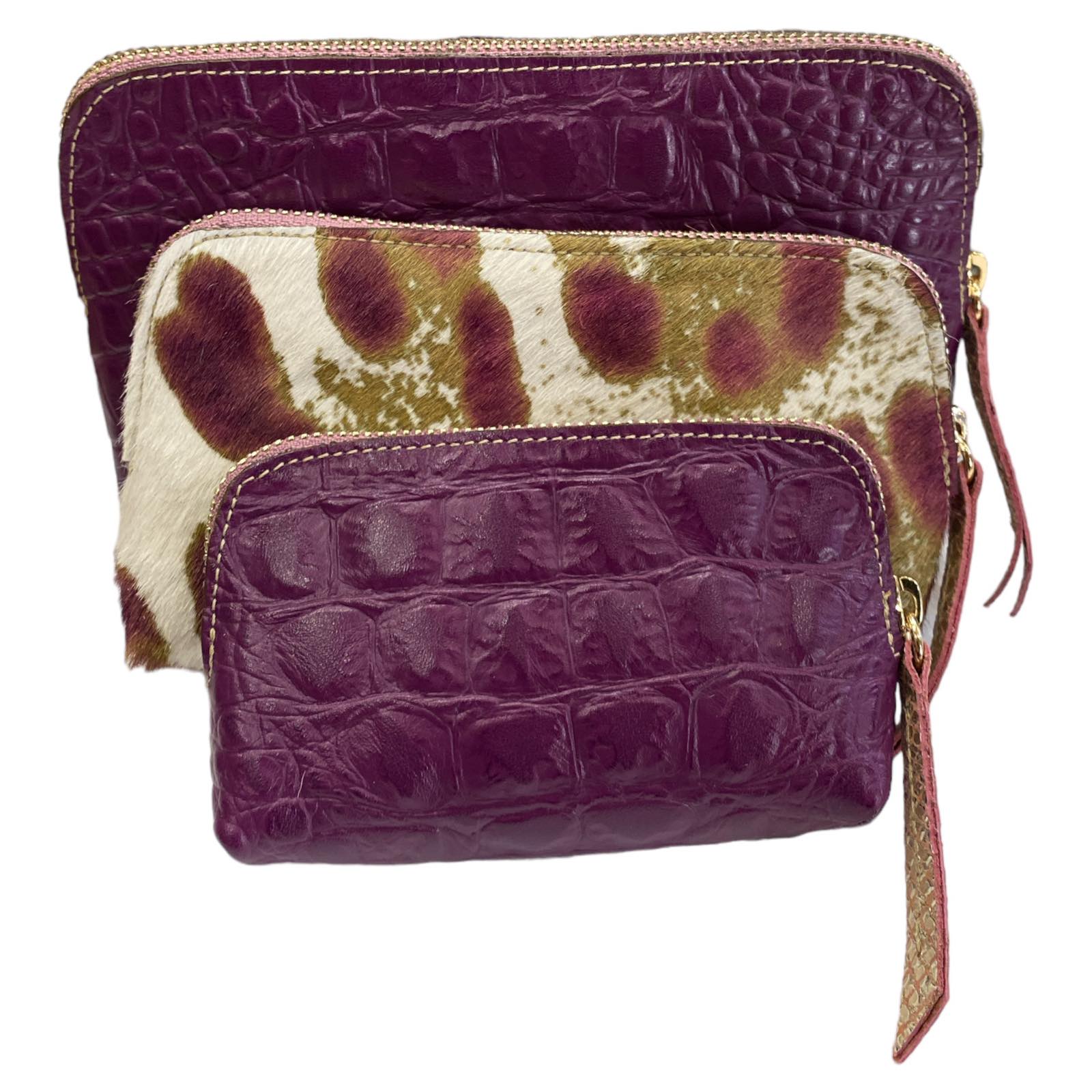 CAROUZOU BOX TRIO MAGENTA AND LEO-PRINT SET