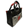 NANOUYIA SM. BLACK  WITH RED DETAILS LEATHER MULTISPACE MESSENGER