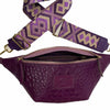 MAGENTA 3D FLASH LEATHER REGURAL BELT BAG