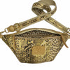 REGULAR. GOLD ANIMAL-PRINT BELT BAG