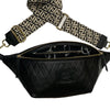 XL BLACK QUILTED STATEMENT BELT BAG