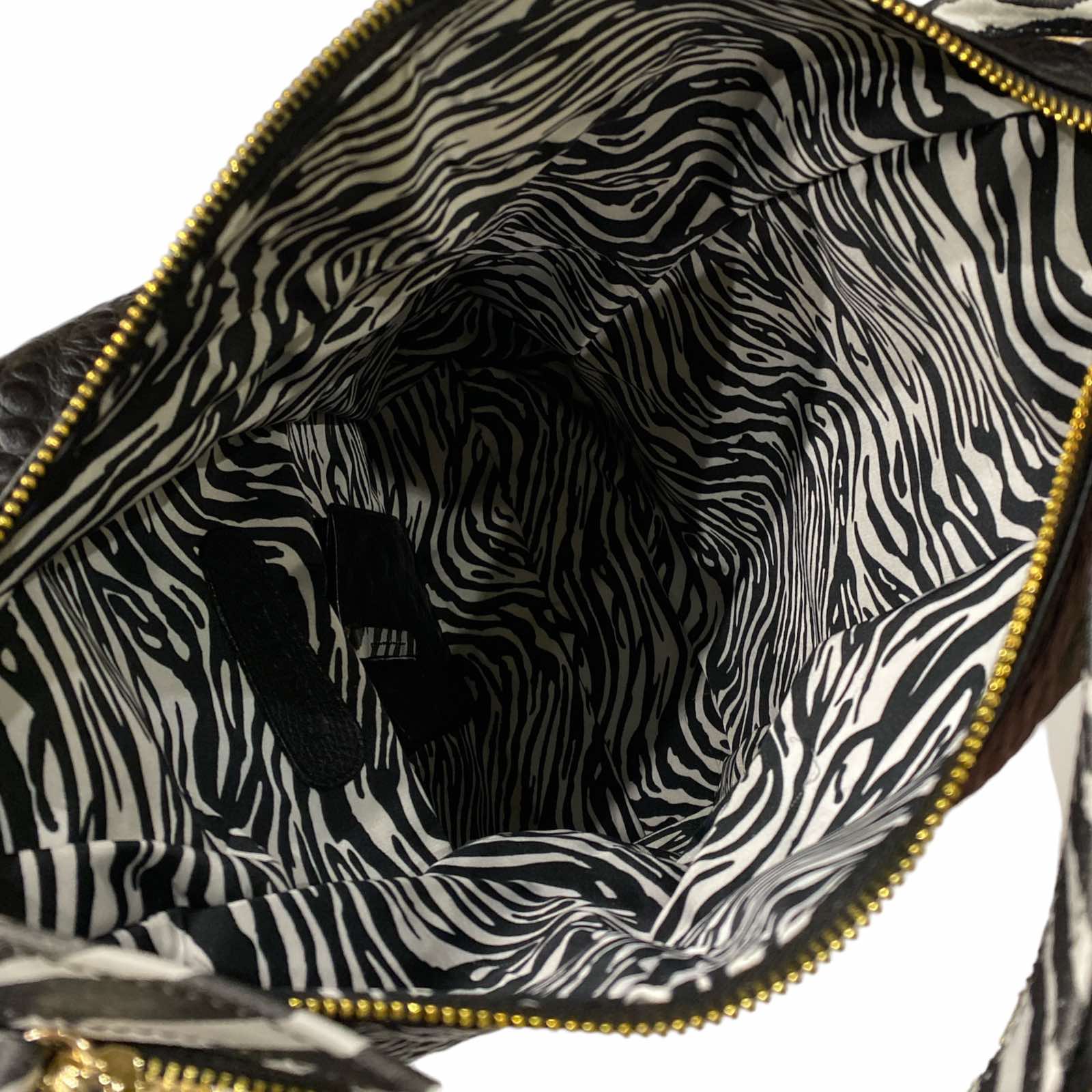 NIOVI. BLACK 3D LEATHER BACKPACK