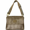 XL MANDY. GOLD STATEMENT LEATHER BAG