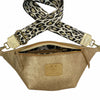 REGULAR. GOLD ART LEATHER BELT BAG
